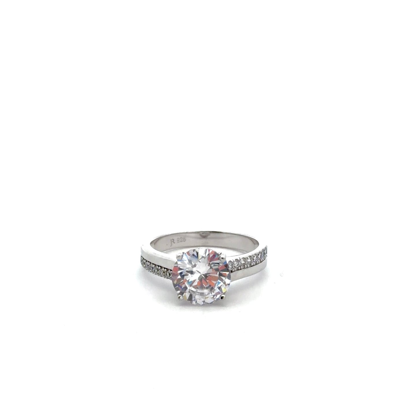 Sterling Silver Brilliant- cut Cubic Zirconia Ring