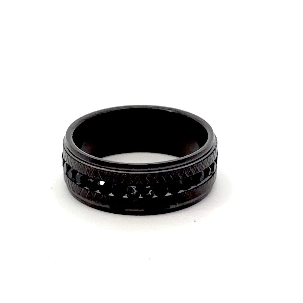Men's Black Eternity Wedding Band
