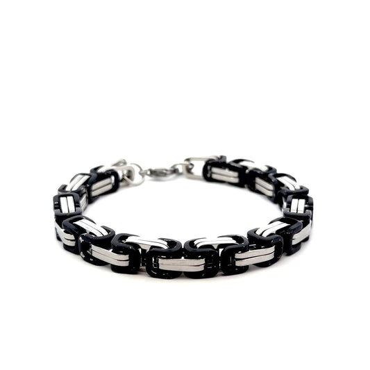Two-Tone Byzantine 9” Chain Bracelet