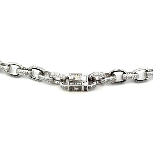 Men’s Sterling Silver Cubic Zirconia Chain