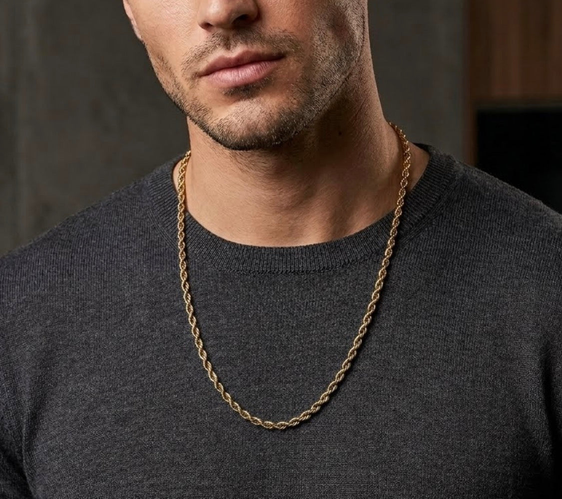Stainless Steel Gold Rope Chain 3MM