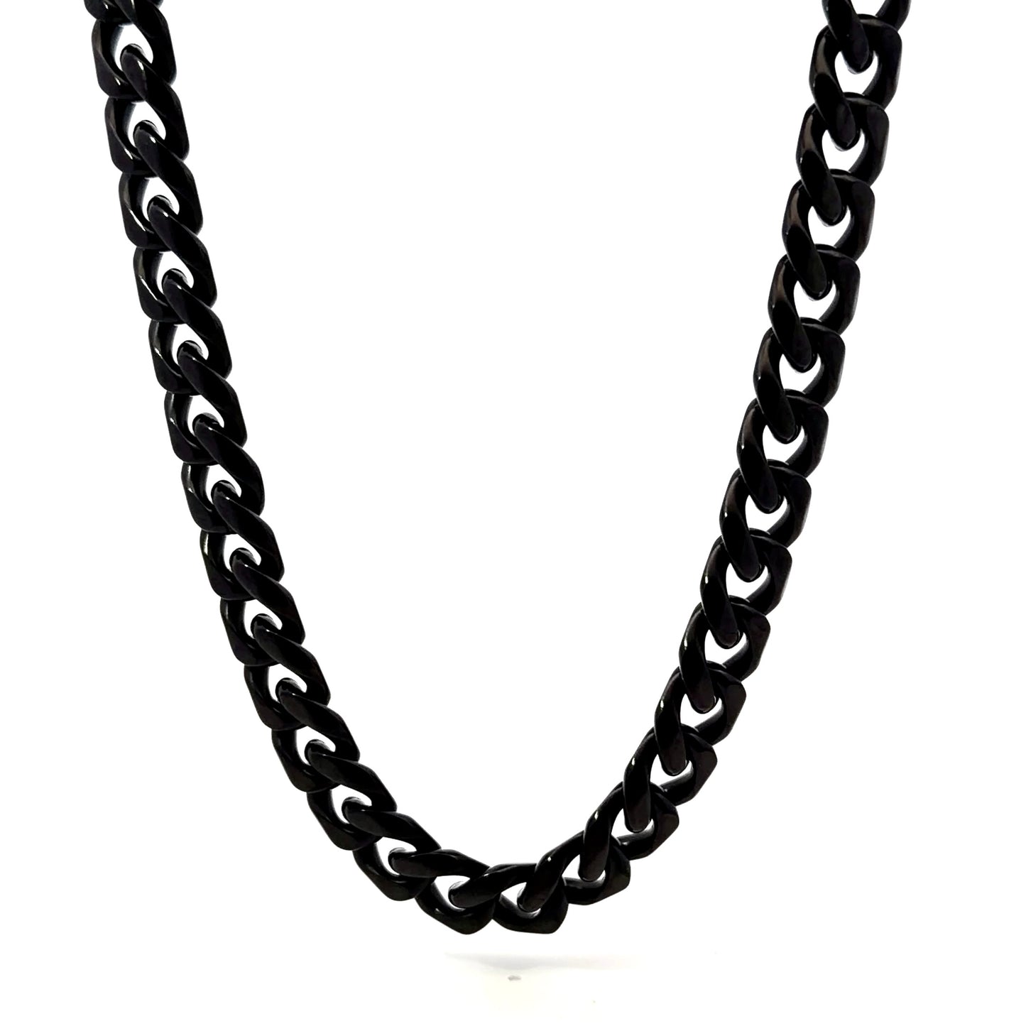 Black Stainless Steel Men’s Chain Necklace