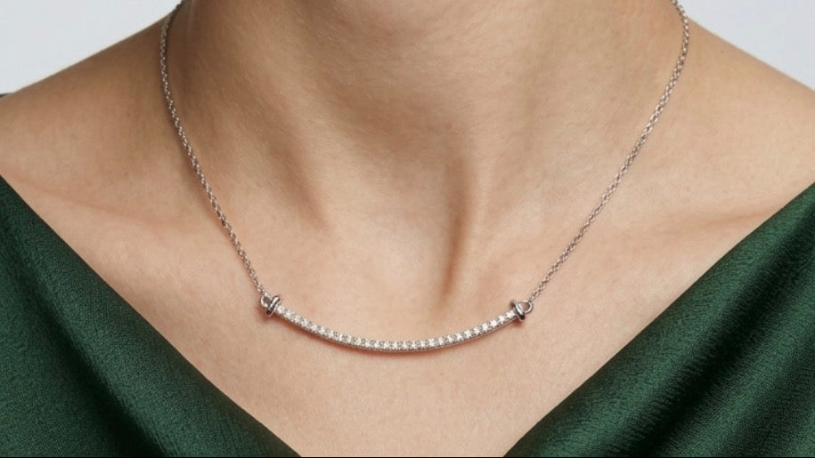 Sterling Silver Arched Necklace