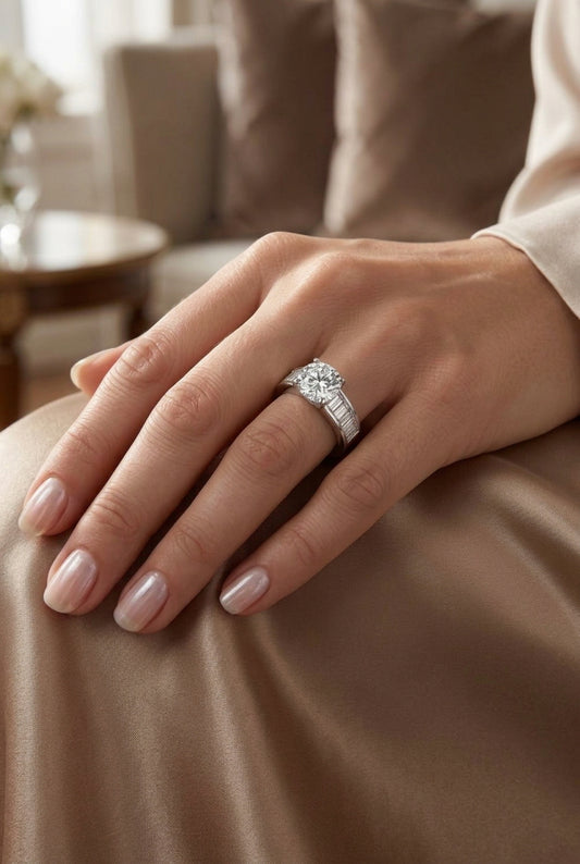 Sterling Silver Brilliant-cut Cubic Zirconia Ring
