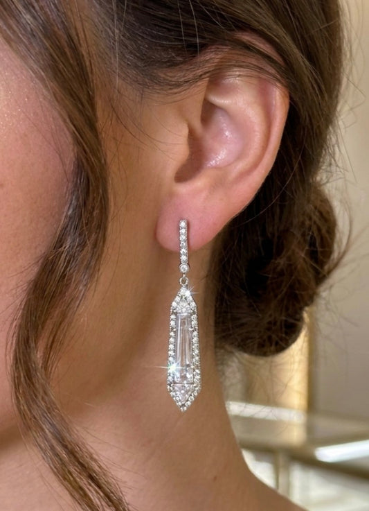 Art Deco Inspired Drop Earrings