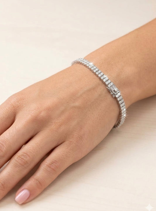 Sterling Silver Cubic Zirconia Tennis Bracelet