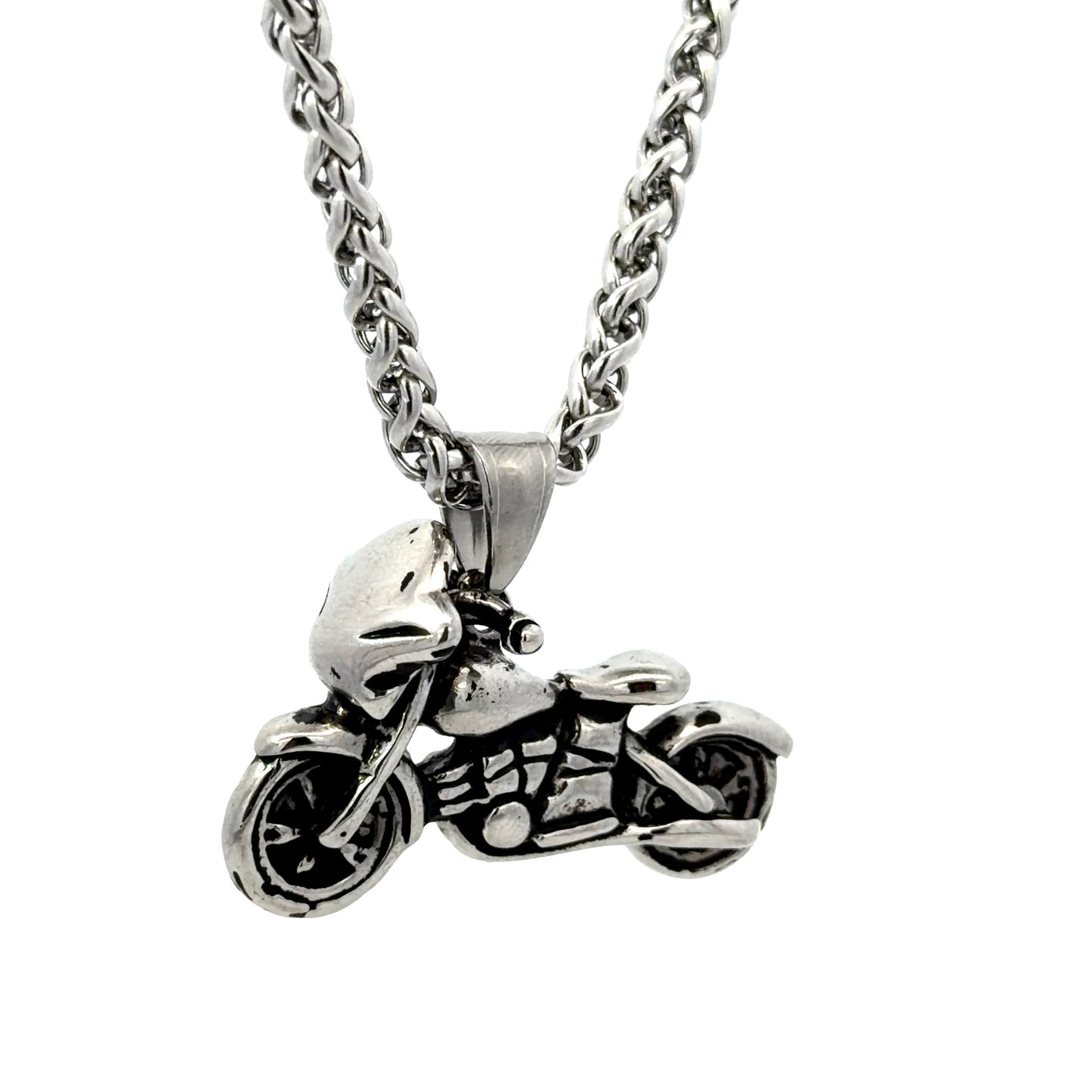 Stainless Steel Mens Motorcycle Pendant