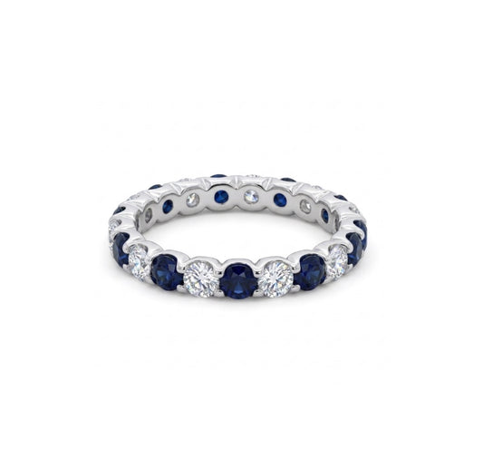 Sterling Silver Brilliant-cut Cubic Zirconia Eternity Ladies Band