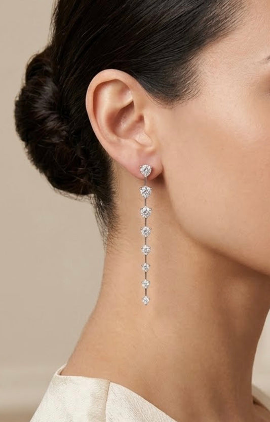 Sterling Silver Cascading Earrings