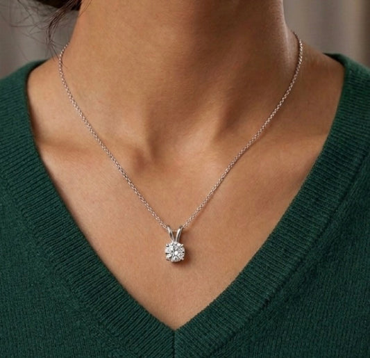 Sterling Silver Cubic Zirconia Necklace