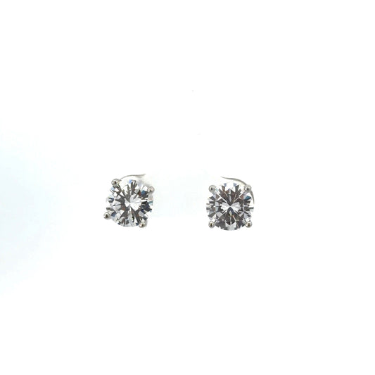 Sterling Silver Cubic Zirconia Stud Earrings