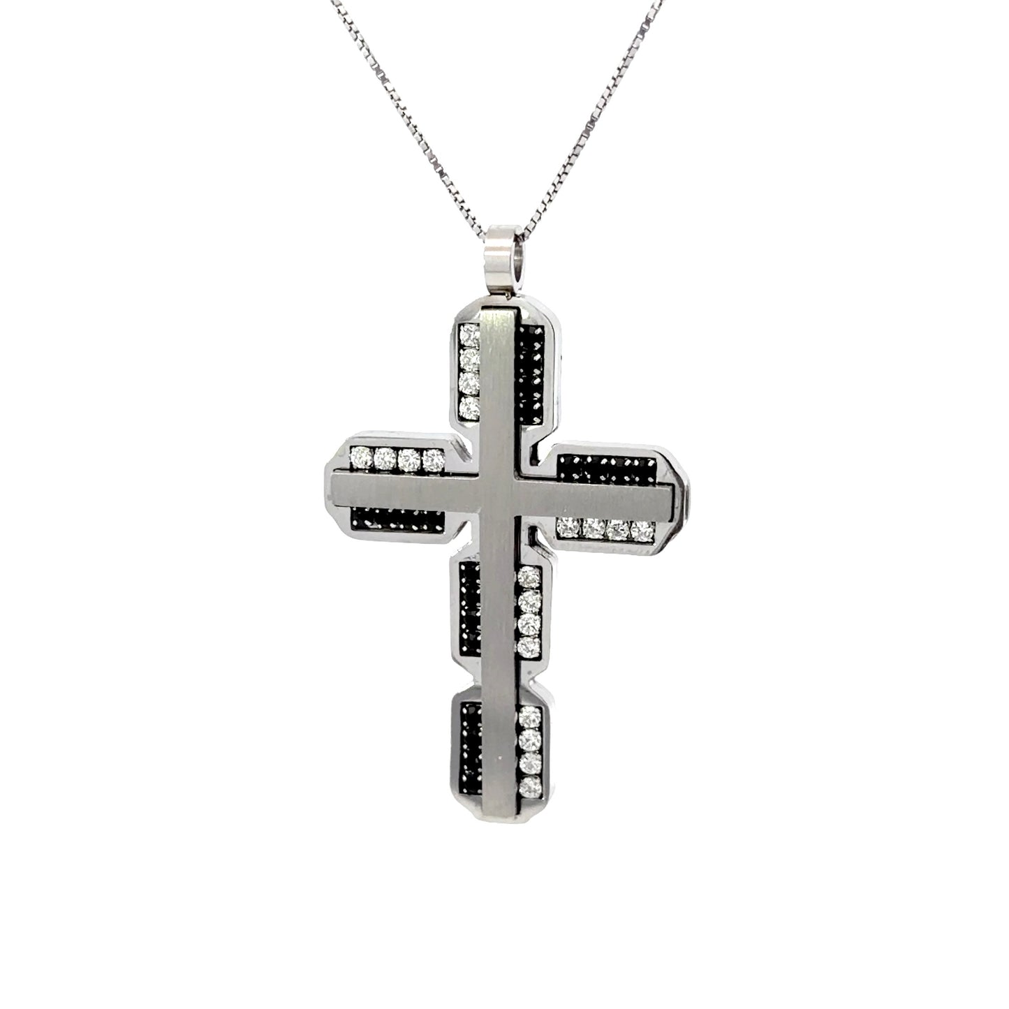 Multi-Layer Stainless Steel Cross Pendant