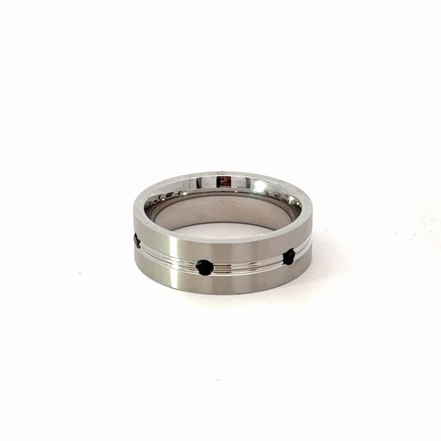 Stainless Steel Cubic Zirconia Men’s Band