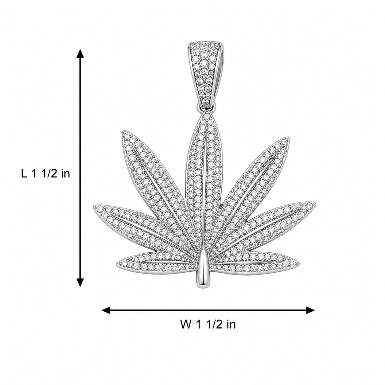 Sterling Silver Plant Leaf Pendant