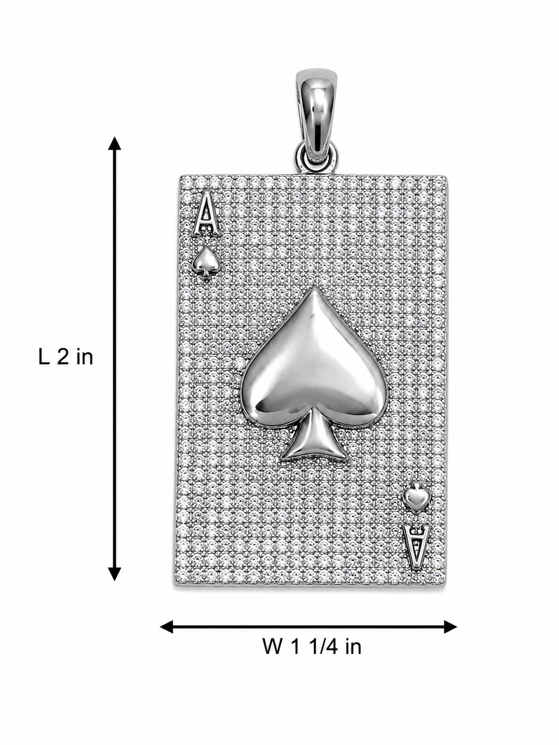 Sterling Silver Ace of Spades Pendant
