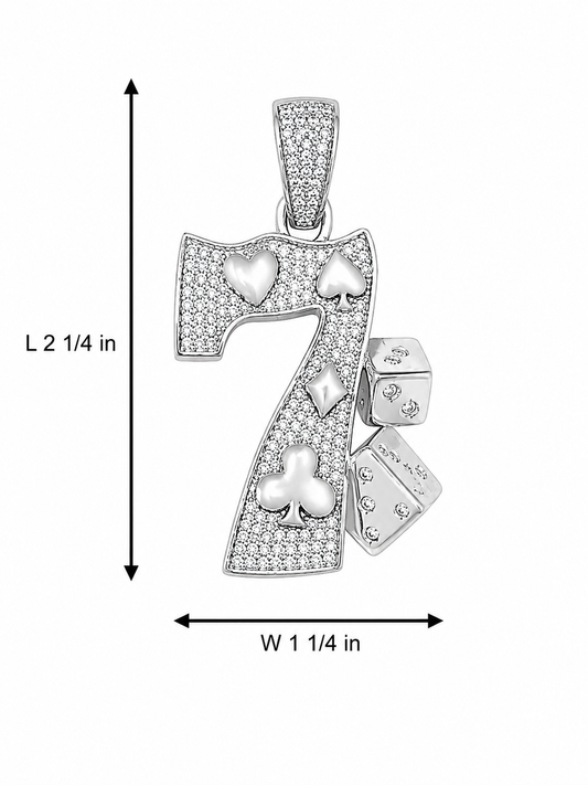 Sterling Silver Lucky Seven Pendant