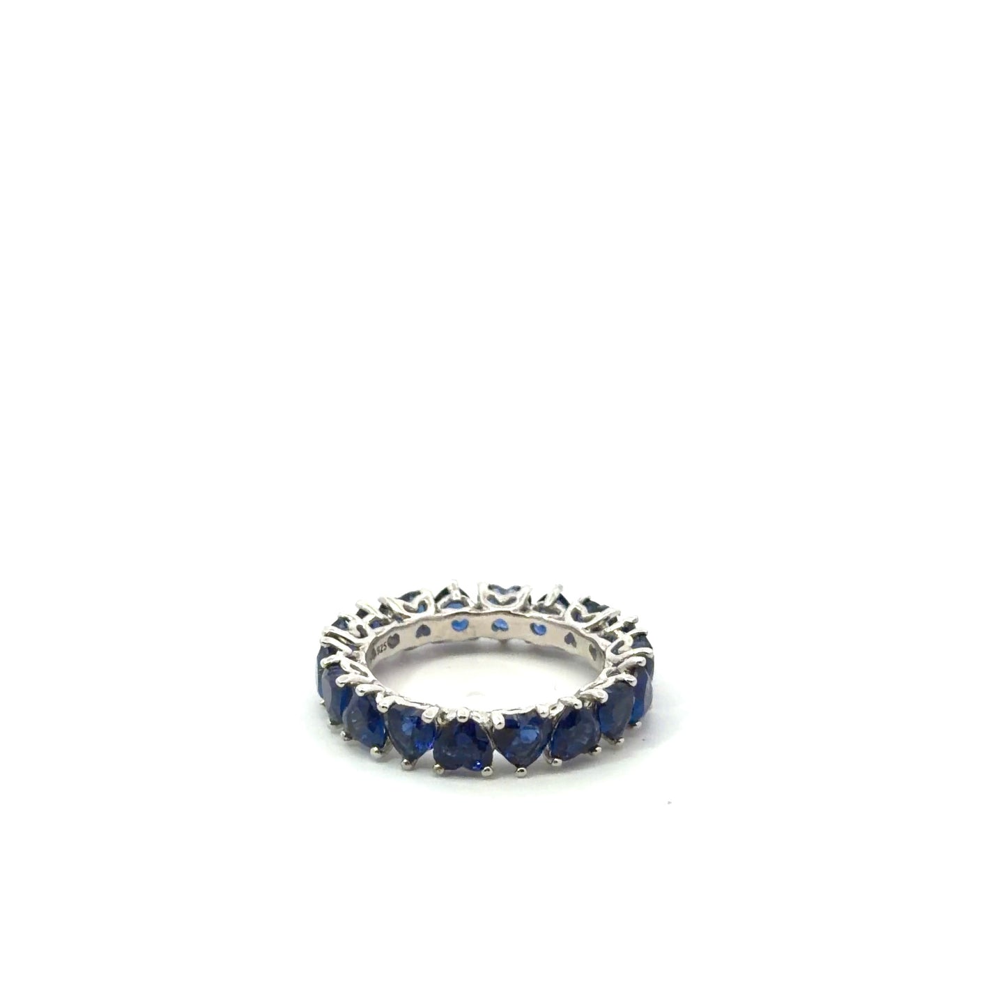 Sterling Silver Heart Shaped Eternity Ring
