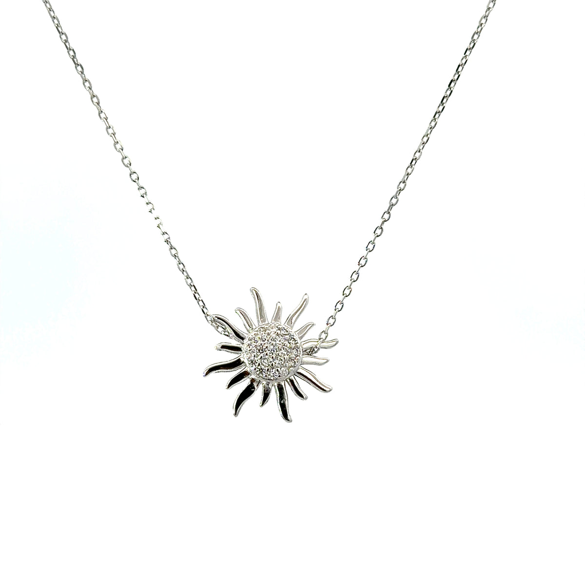 Sterling Silver Sunburst Necklace