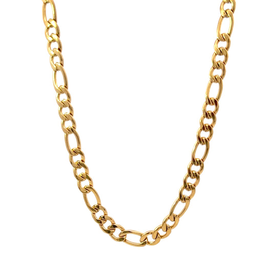 Men’s Stainless Steel Gold Figaro Link Chain