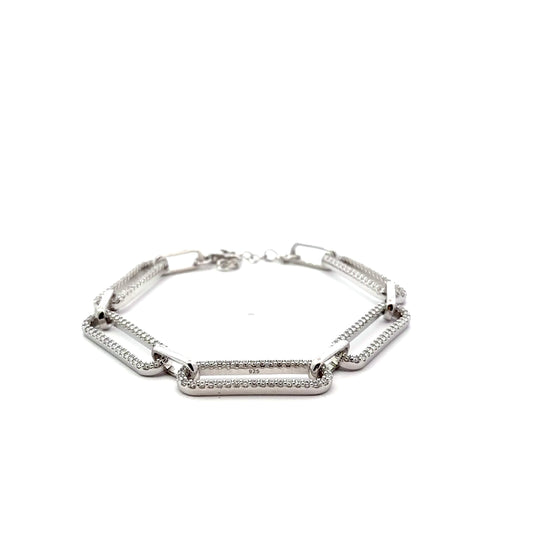 Sterling Silver Clip Design Bracelet