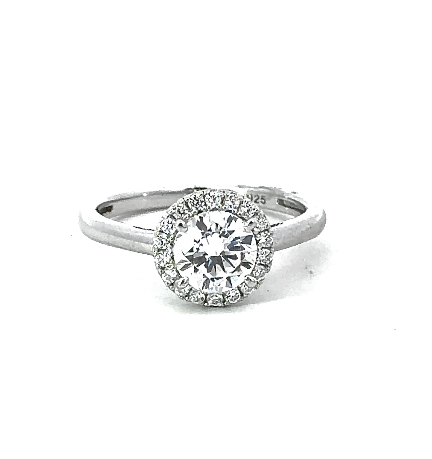 Sterling Silver Halo Ring