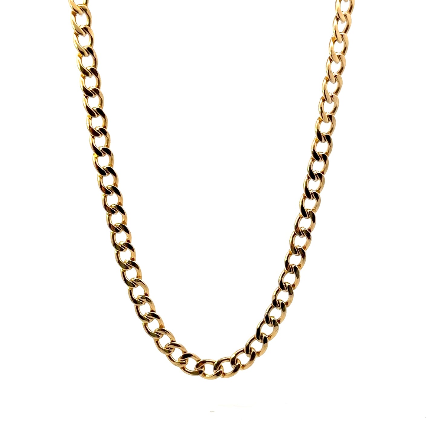 Gold Plated Curb Chain Necklace