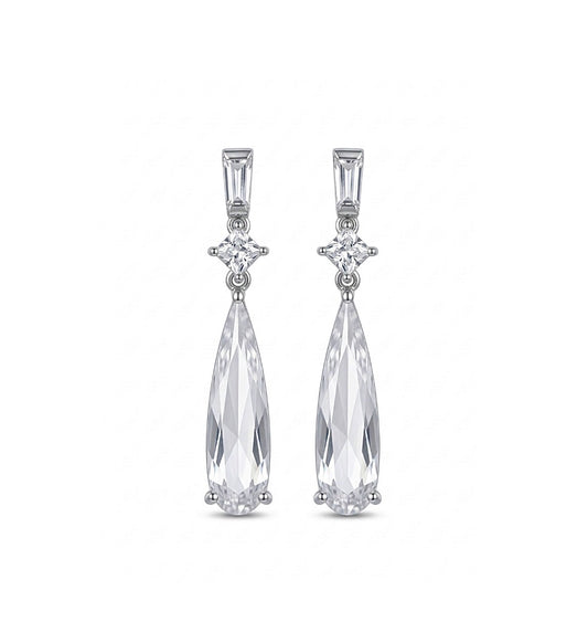 Sterling Silver Teardrop Drop Earrings