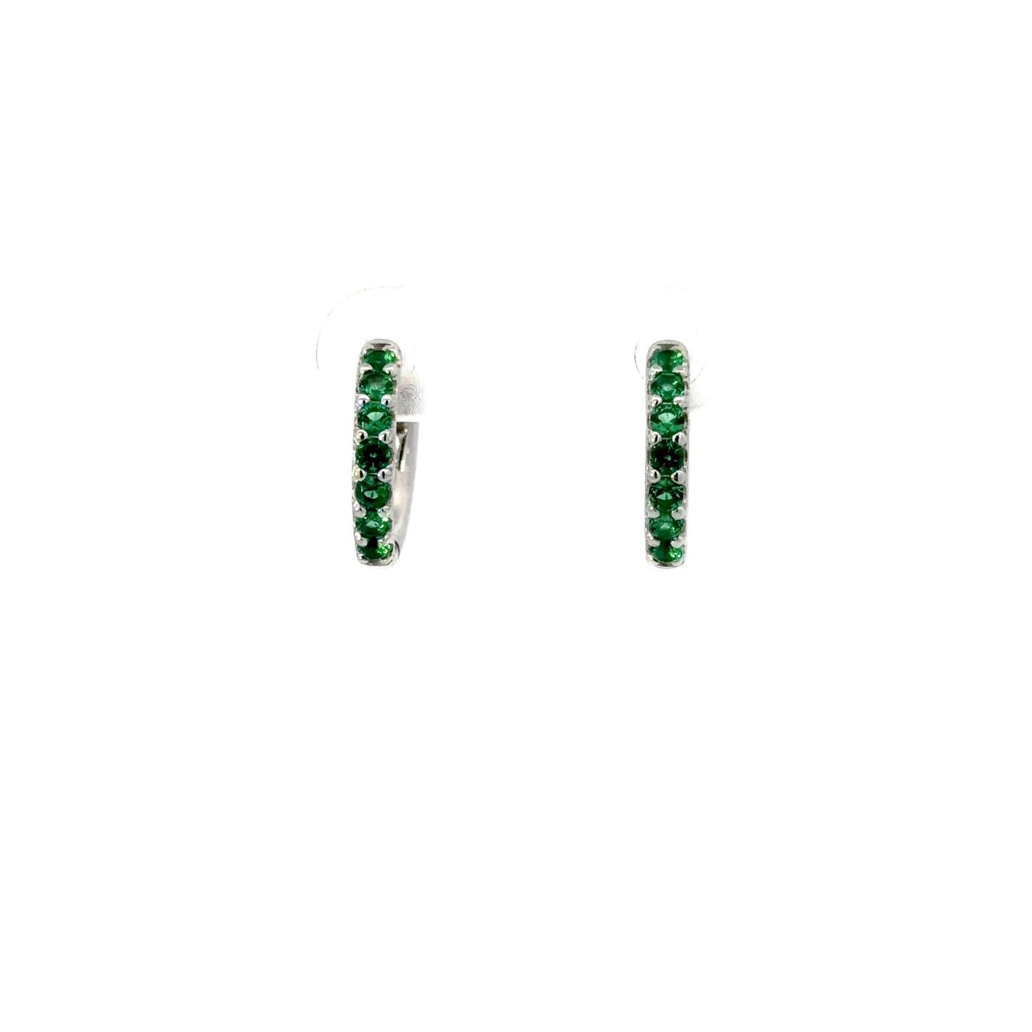 Sterling Silver Cubic ZirconiaHuggie Earrings