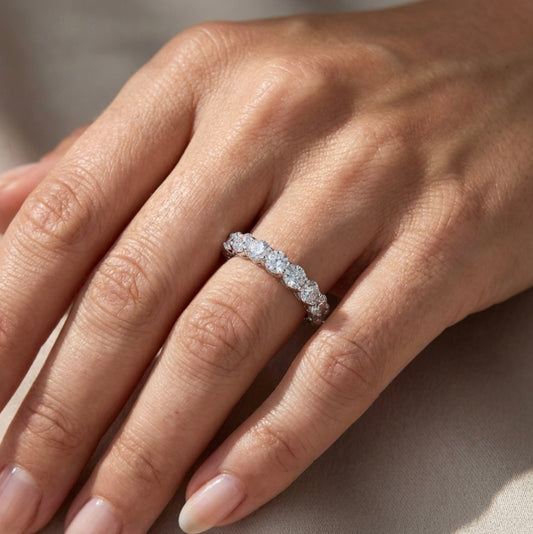 Sterling Silver Half Eternity Ladies Band