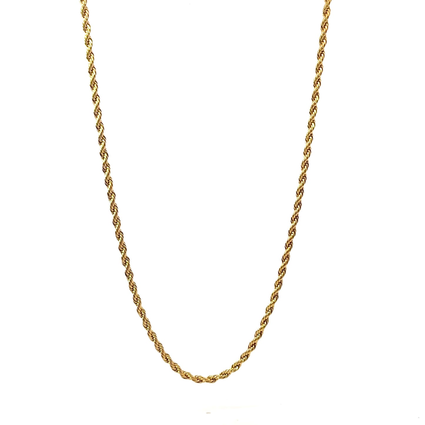 Gold Plated Men’s Rope Chain Necklace