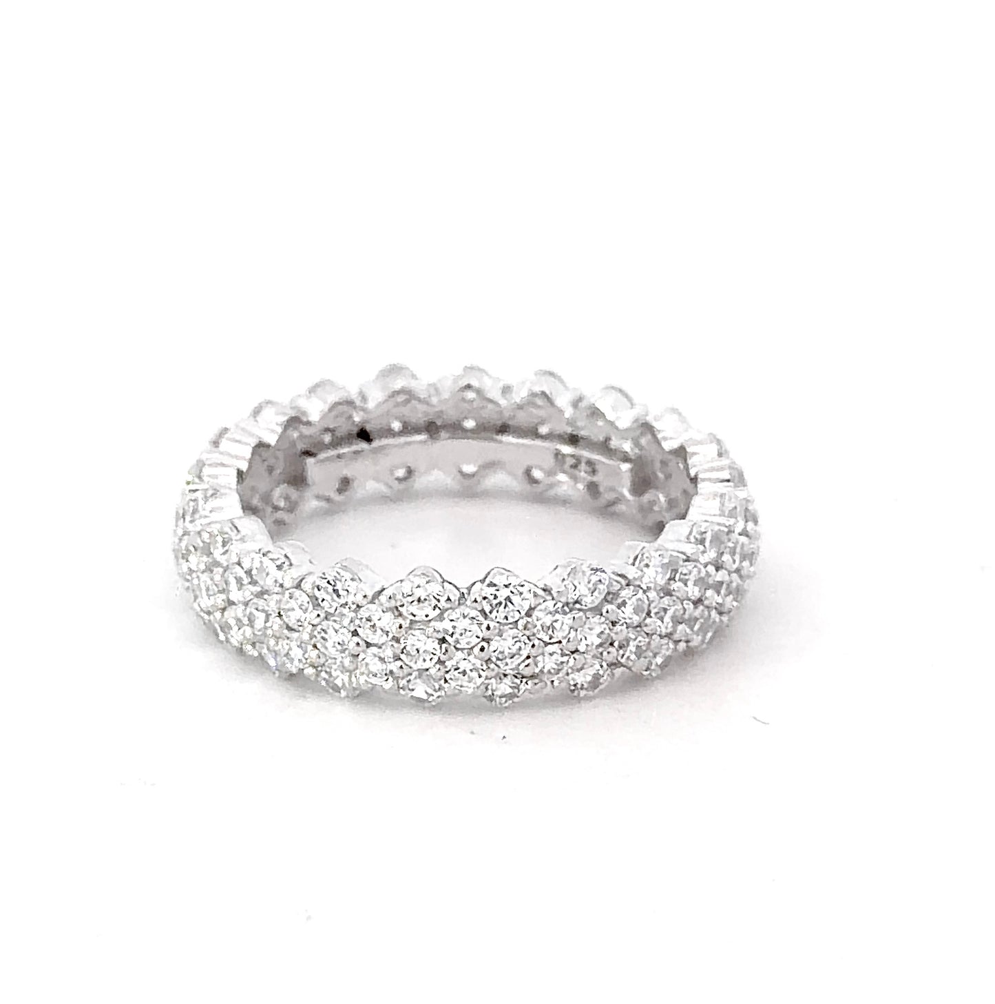 Sterling Silver Eternity Ladies Band