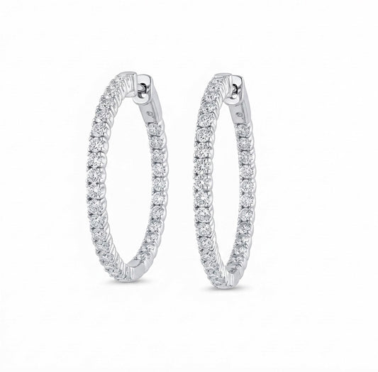 Inside-Out Round Shape Hoop Earrings