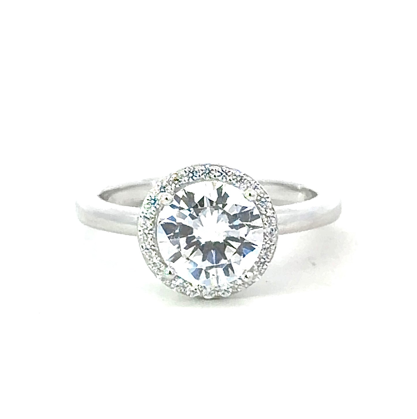 Sterling Silver Halo Ring