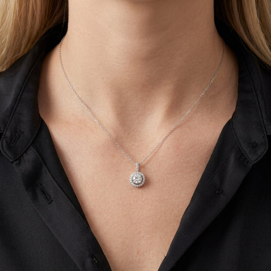 Sterling Silver Cubic Zirconia Necklace