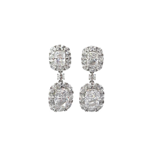 Sterling Silver Elegant Double Drop Earrings