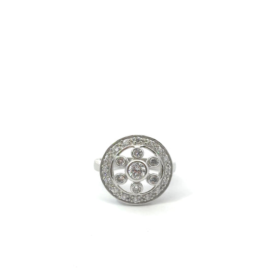Sterling Silver Round Cubic Zirconia Ring