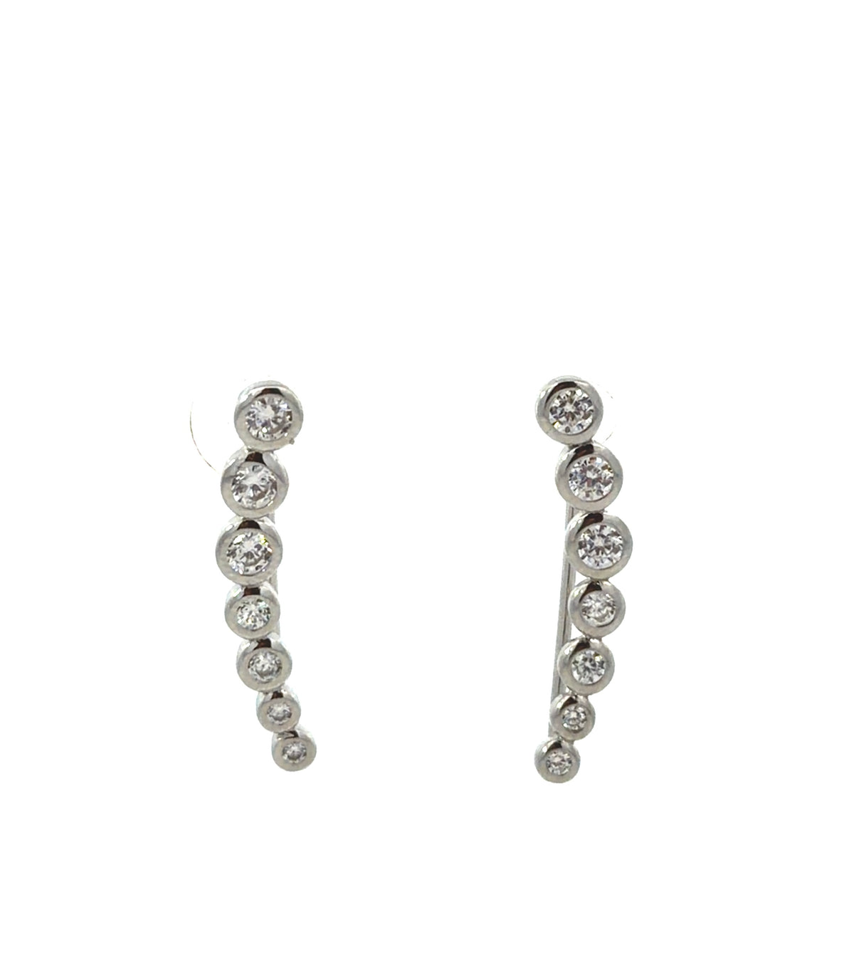 Sterling Silver Ear Climber Earrings