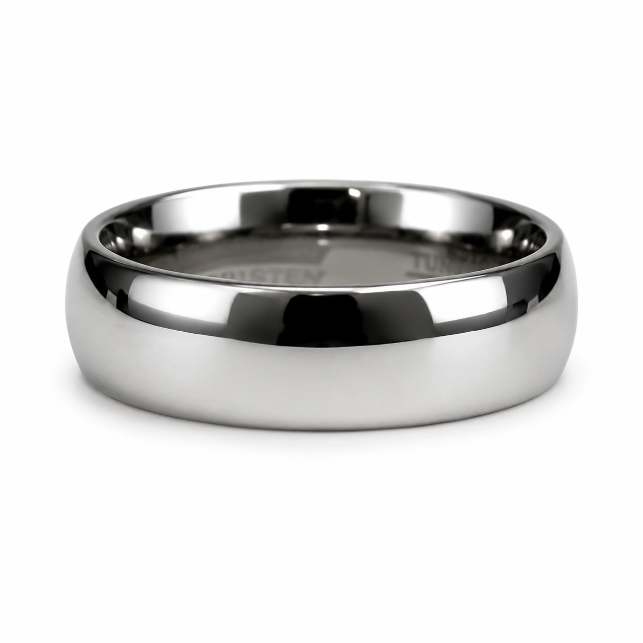 The Horizon Slim: 6mm High-Polish Domed Tungsten Band