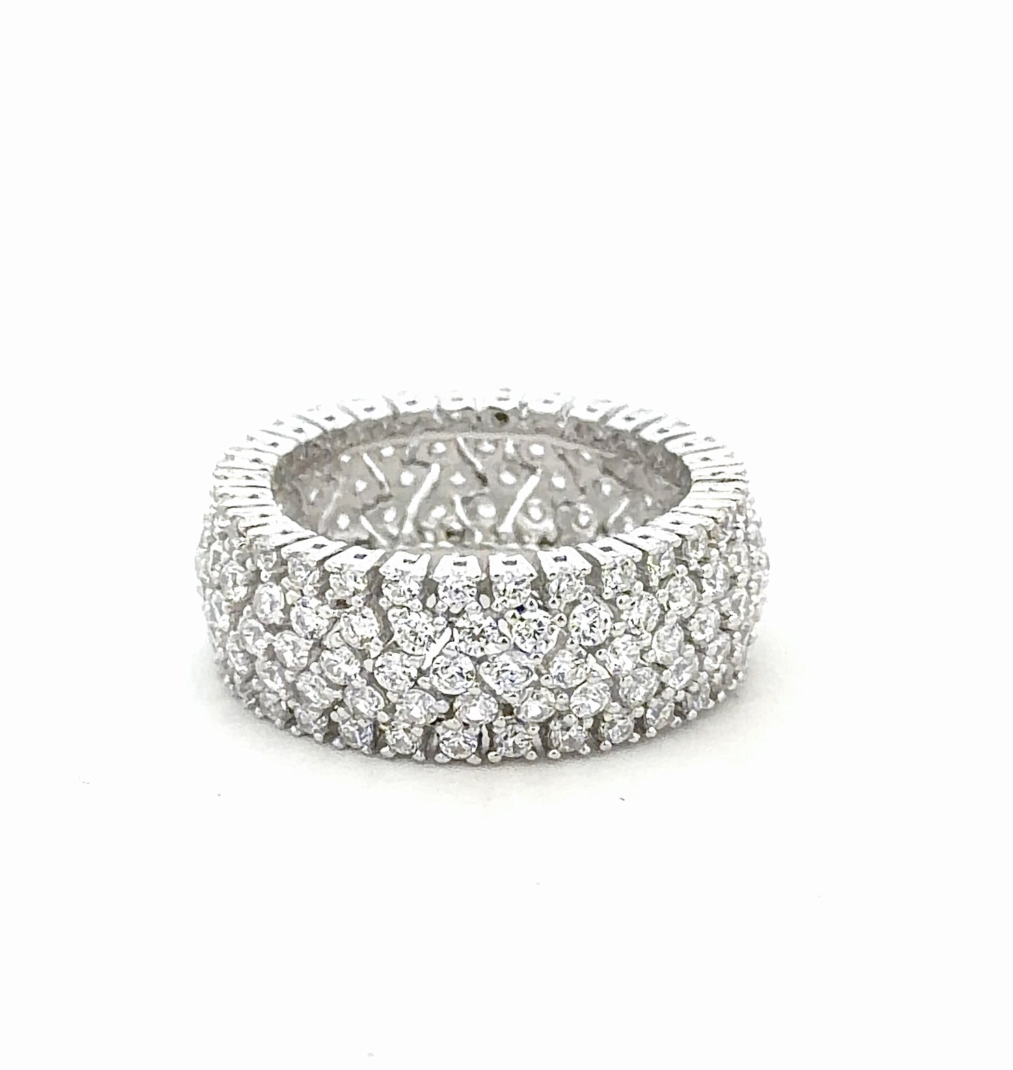 Sterling Silver Multi Stone eternity Ring