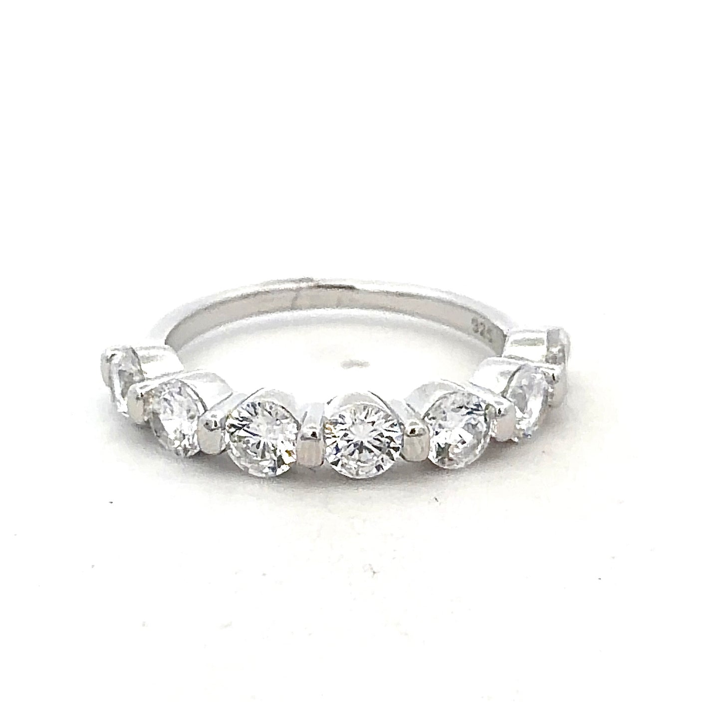 Sterling Silver Half Eternity Ring