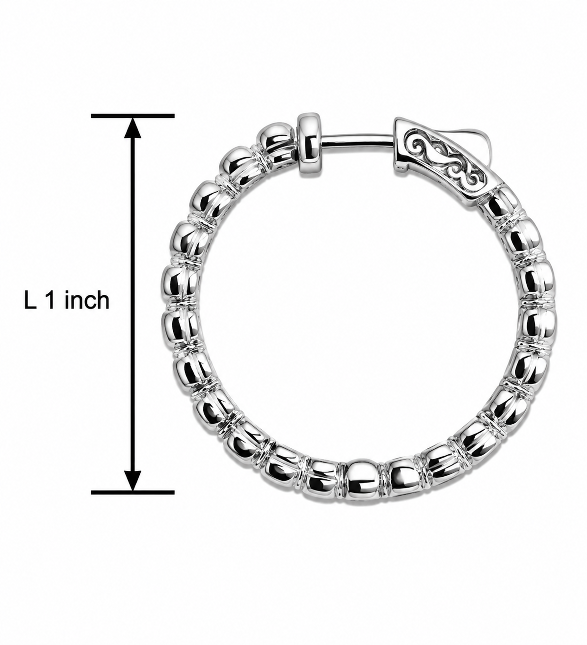 Bezel Set Hoop Earrings
