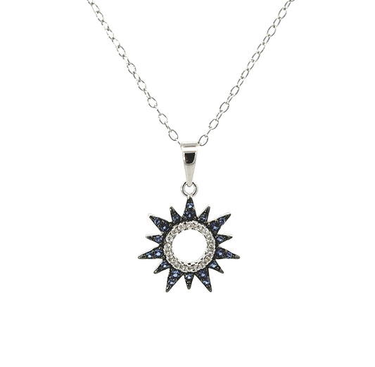 Sterling Silver Sunburst Necklace