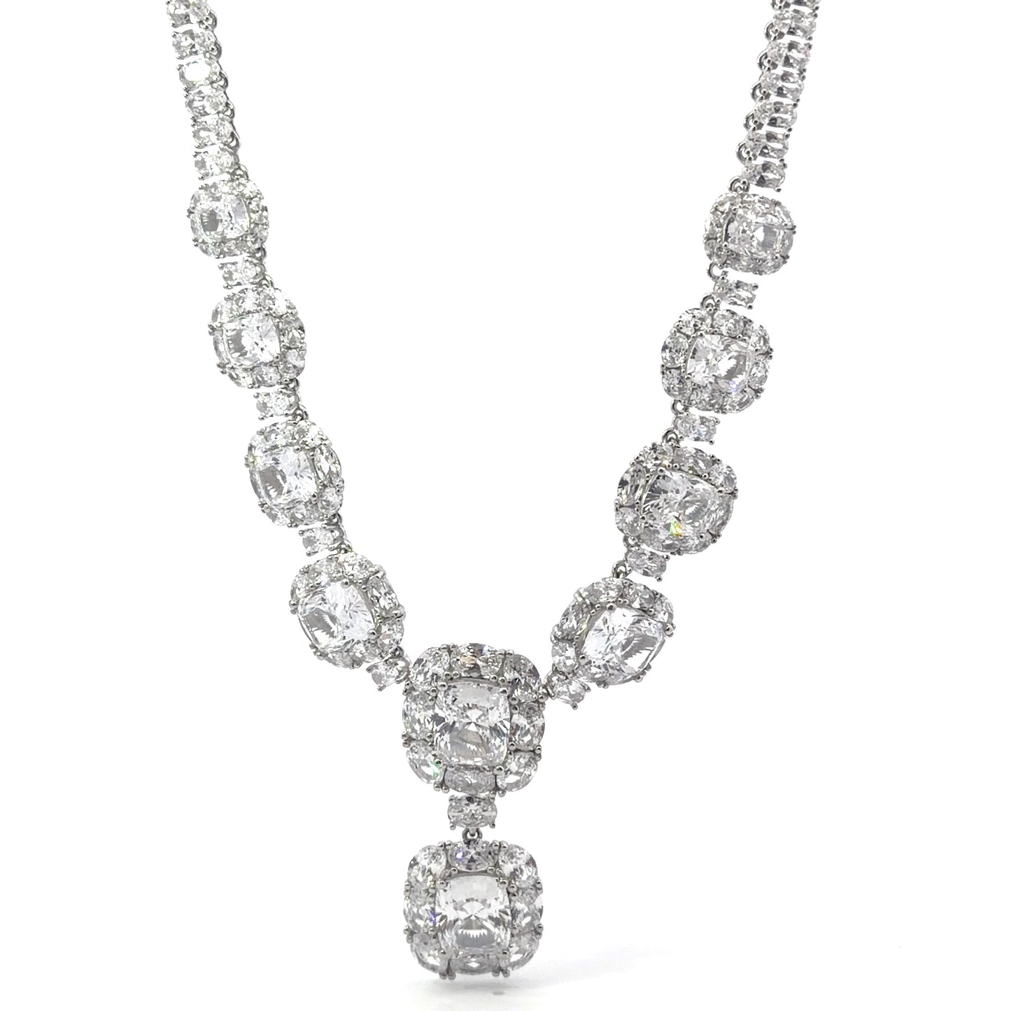 Sterling Silver Elegant Cubic Zirconia Necklace