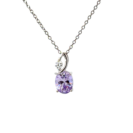 Sterling Silver Amethyst Necklace