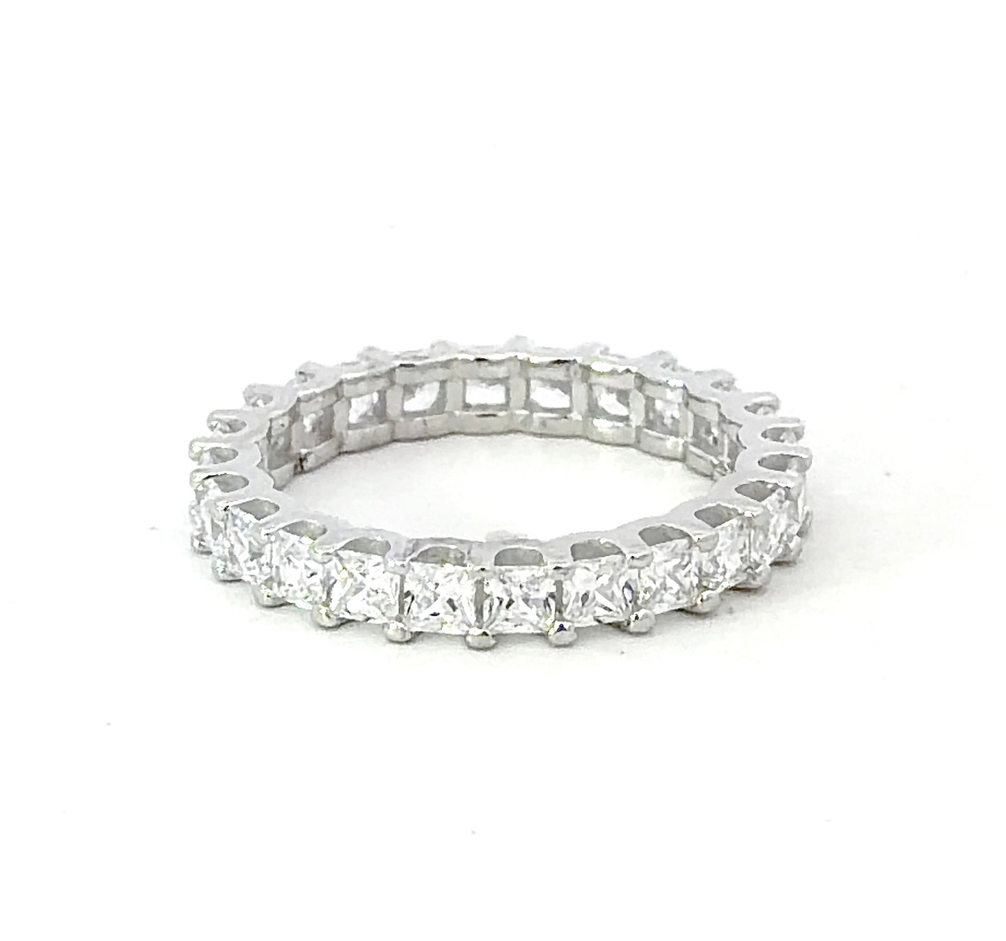 Sterling Silver Princess-cut Eternity Band