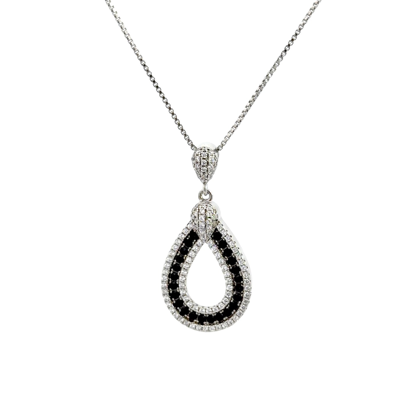 Hollow Teardrop Pendant Necklace