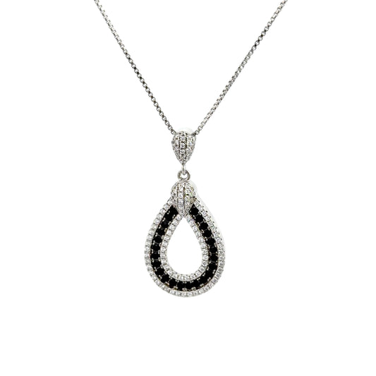 Hollow Teardrop Pendant Necklace