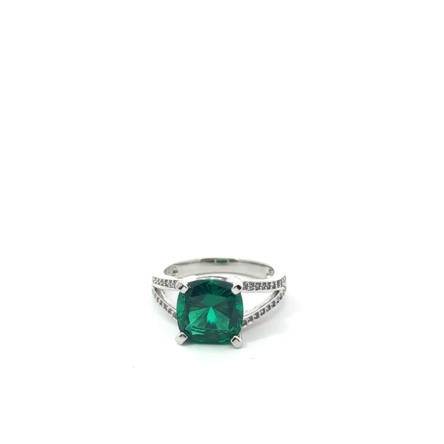 Sterling Silver Emerald Ring