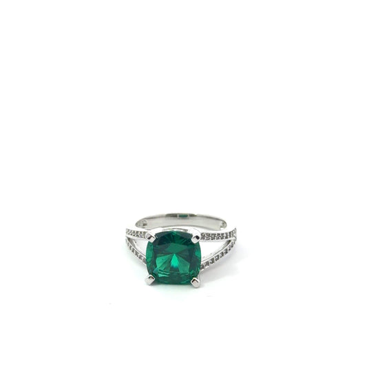 Sterling Silver Emerald Ring