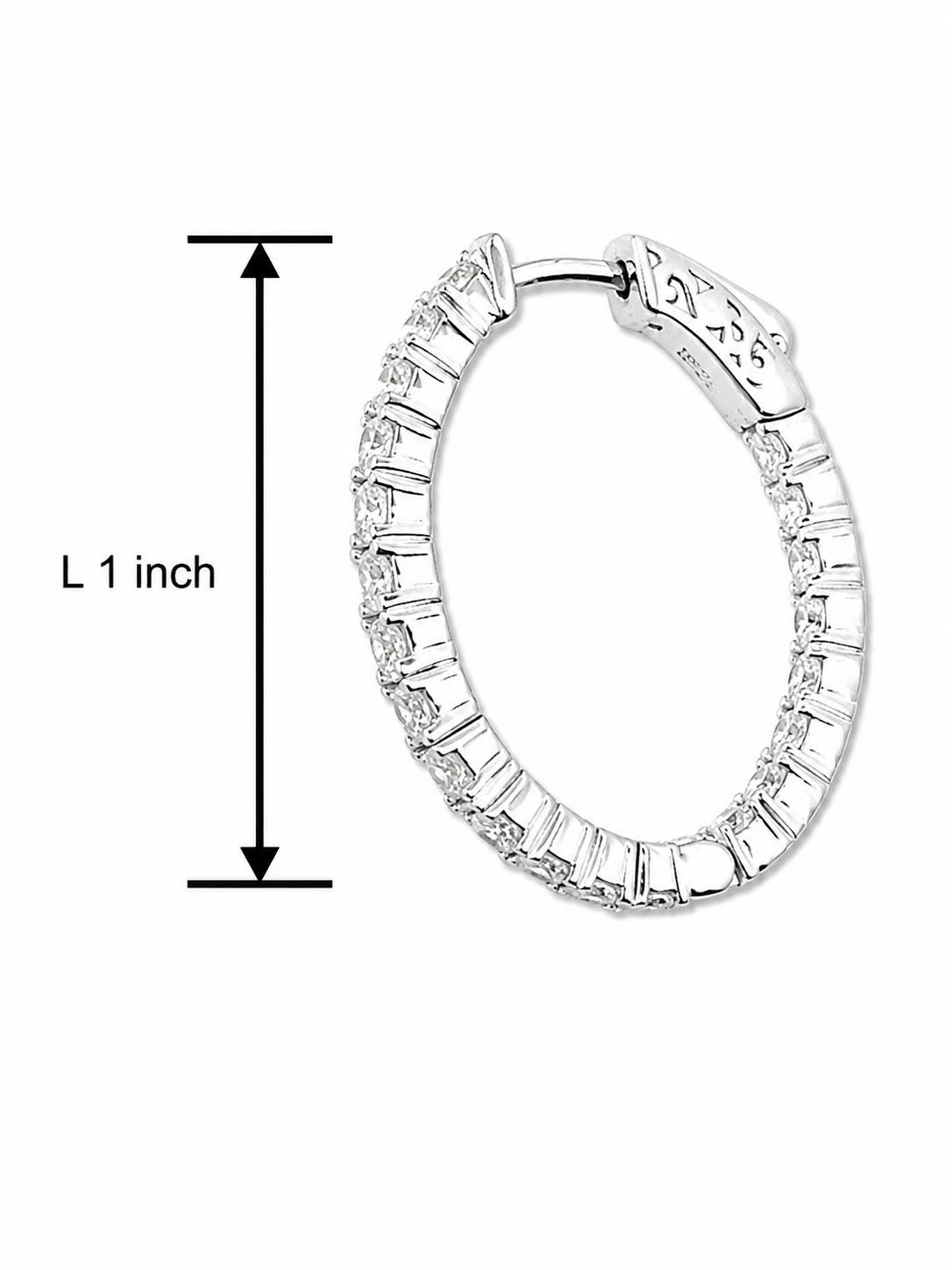 Oval 1 inch Inside-Out Hoop Earrings